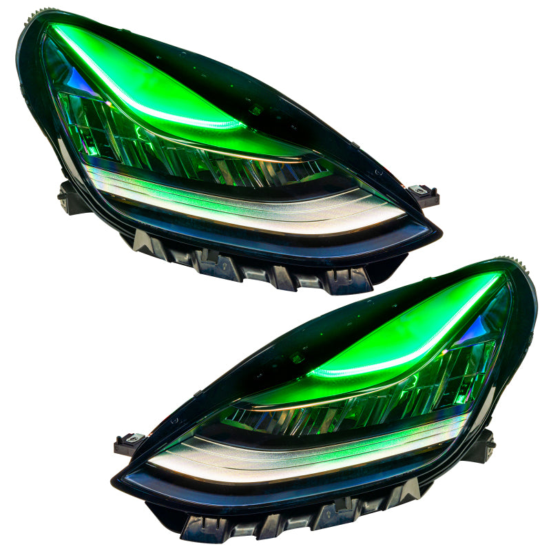 Oracle 17-21 Tesla Model 3 Headlight DRL Upgrade Kit - ColorSHIFT w/ Simple Controller-thumbmail-10