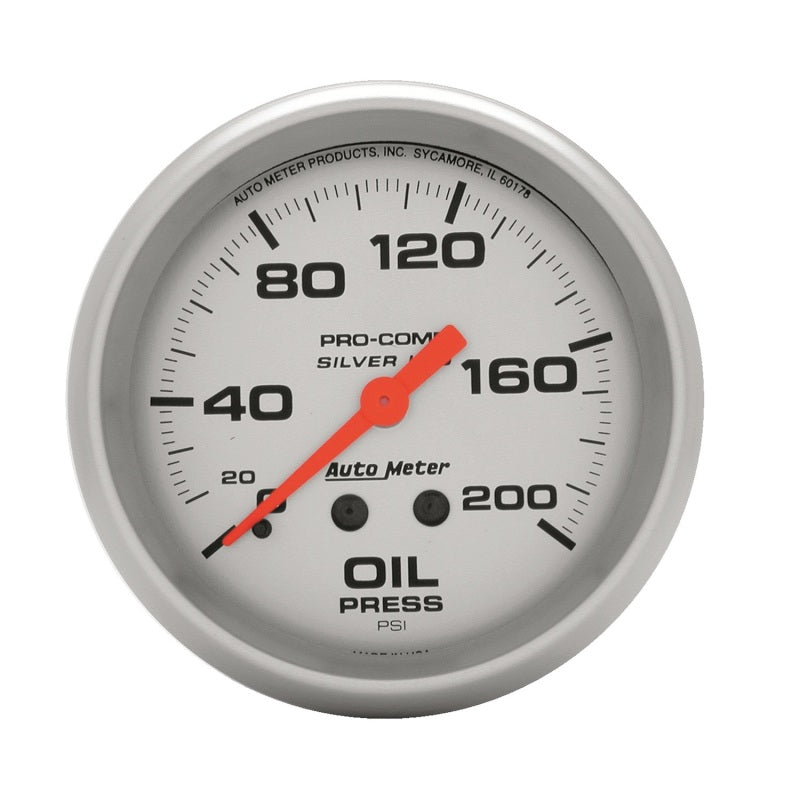 AutoMeter Gauge Oil Press 2-5/8in. 200PSI Liquid Filled Mech Ultra-Lite-thumbmail-1