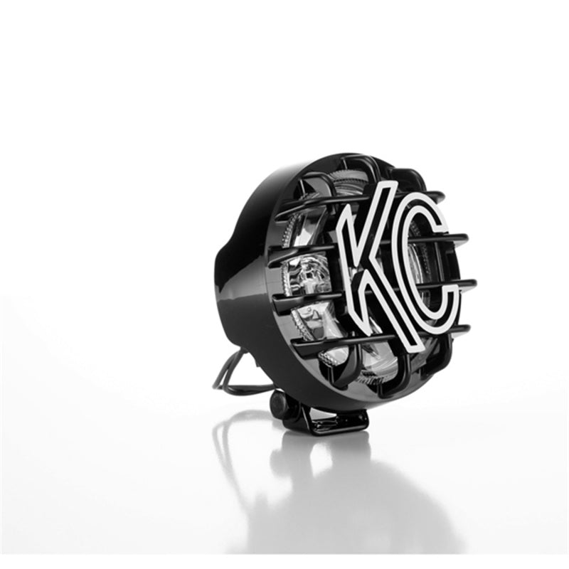 KC HiLiTES Rally 400 4in. Round Halogen Light 55w Spread Beam (Single) - Black-thumbmail-7