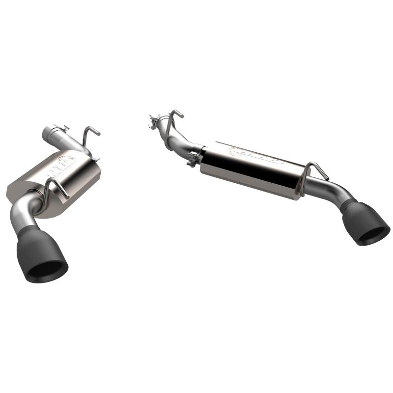 QTP 10-13 Chevrolet Camaro SS 6.2L 304SS AR3 Axle Back Exhaust w/4.5in Black Tips-thumbmail-2