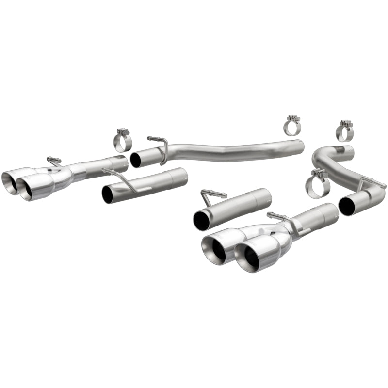 MagnaFlow Axle-Back, SS, 2.5in, Quad Split Rear 3.5in Tip 2015 Dodge Challenger 3.6L V6-thumbmail-3