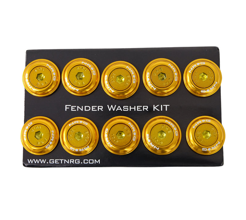 NRG Fender Washer Kit w/Color Matched M6 Bolt Rivets For Plastic (Rose Gold) - Set of 10-thumbmail-3