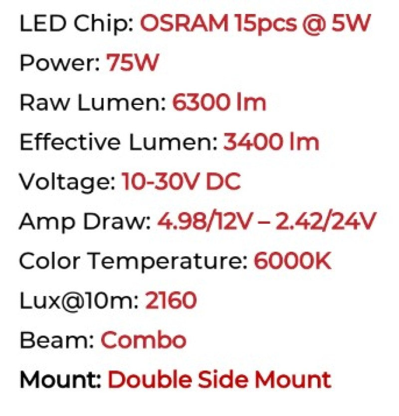 Go Rhino Xplor Blackout Combo Series Sgl Row LED Light Bar w/Amber (Side/Track Mount) 20.5in. - Blk-thumbmail-11