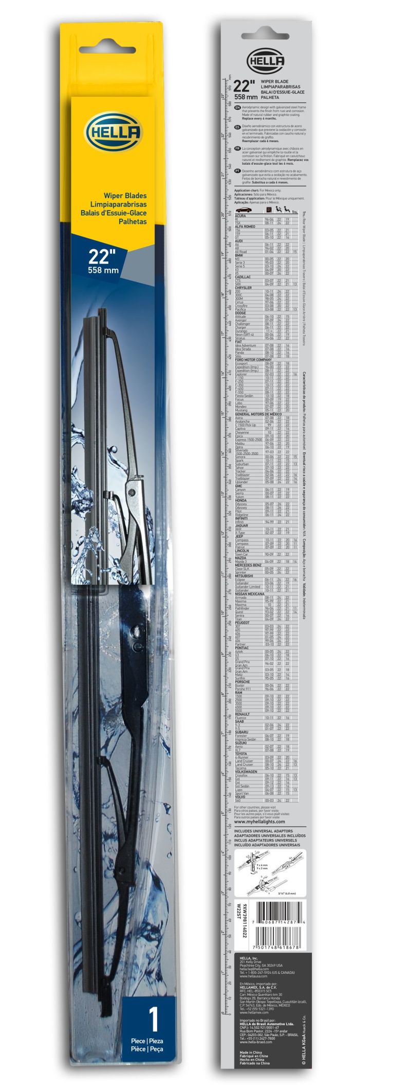 Hella Standard Wiper Blade 22in - Single-thumbmail-4