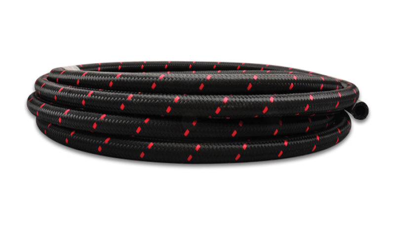 Vibrant -12 AN Two-Tone Black/Red Nylon Braided Flex Hose (20 foot roll)-thumbmail-3