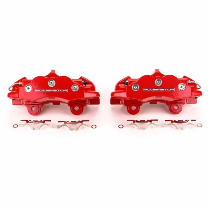 Power Stop 06-13 Chevrolet Corvette Rear Red Calipers - Pair-thumbmail-1