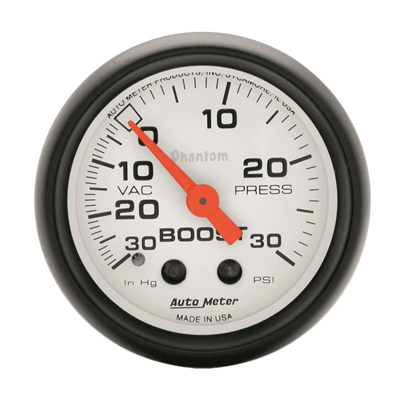 Autometer Phantom 52mm 30 PSI Mechanical Boost Gauge-thumbmail-1