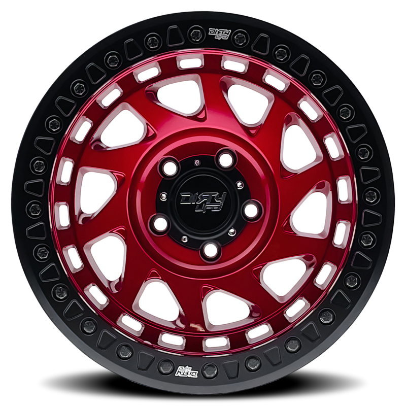 Dirty Life 9313 Enigma Race 17x9 / 5x127 BP / -12mm Offset / 78.1mm Hub Crimson Candy Red Wheel-thumbmail-3