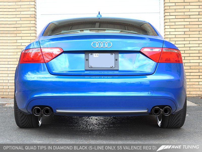 AWE Tuning Audi B8 A5 2.0T Touring Edition Exhaust - Quad Outlet Diamond Black Tips-thumbmail-3