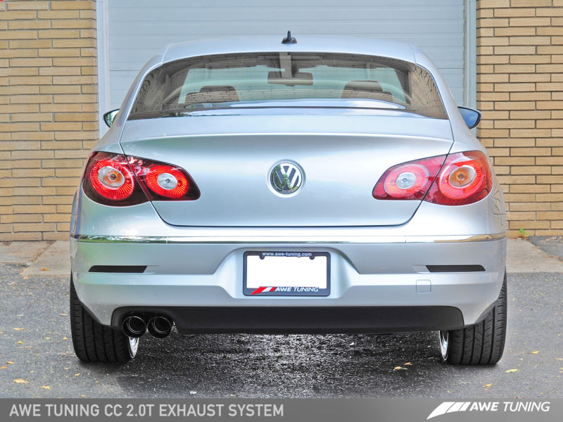 AWE Tuning VW CC 2.0T Touring Edition Performance Exhaust - Diamond Black Tips-thumbmail-10