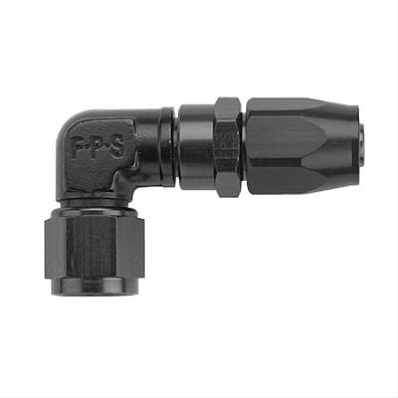 Fragola -6AN x 90 Degree Low Profile Forged Hose End - Black-thumbmail-1