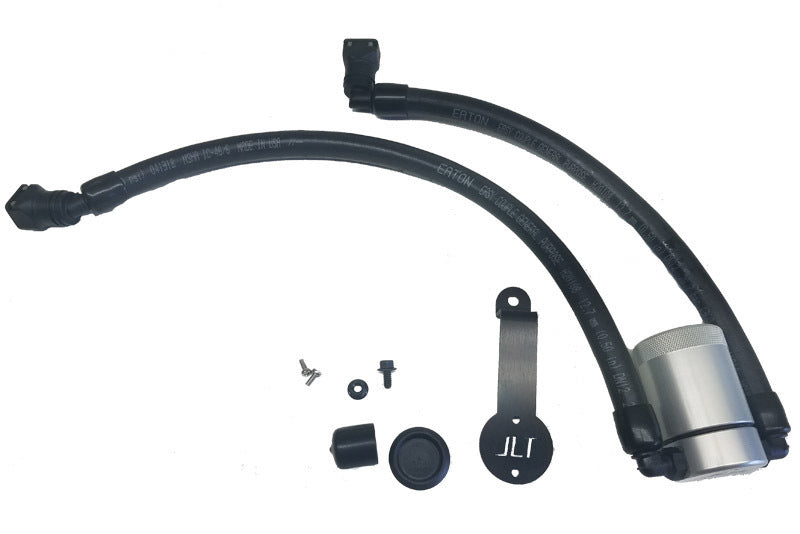 J&L 2018-2022 Ford Mustang GT Driver Side Oil Separator 3.0 - Clear Anodized-thumbmail-2