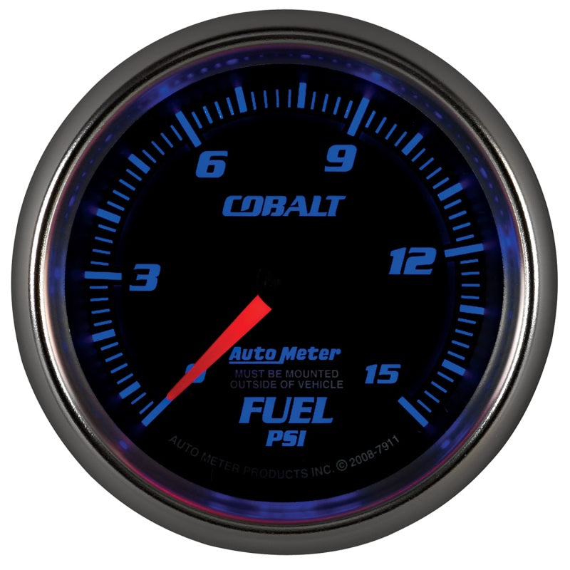Autometer Cobalt 2-5/8in  Mechanical Fuel Pressure Gauge 0-15 PSI-thumbmail-6