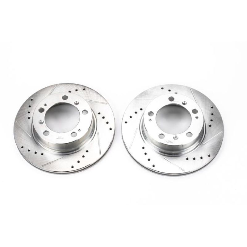 Power Stop 97-04 Porsche Boxster Rear Evolution Drilled & Slotted Rotors - Pair-thumbmail-1