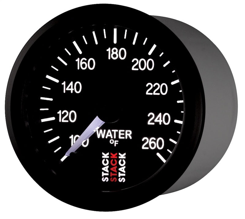 Autometer Stack 52mm 100-260 Deg F 1/8in NPTF Male Pro Stepper Motor Water Temp Gauge - Black-thumbmail-5