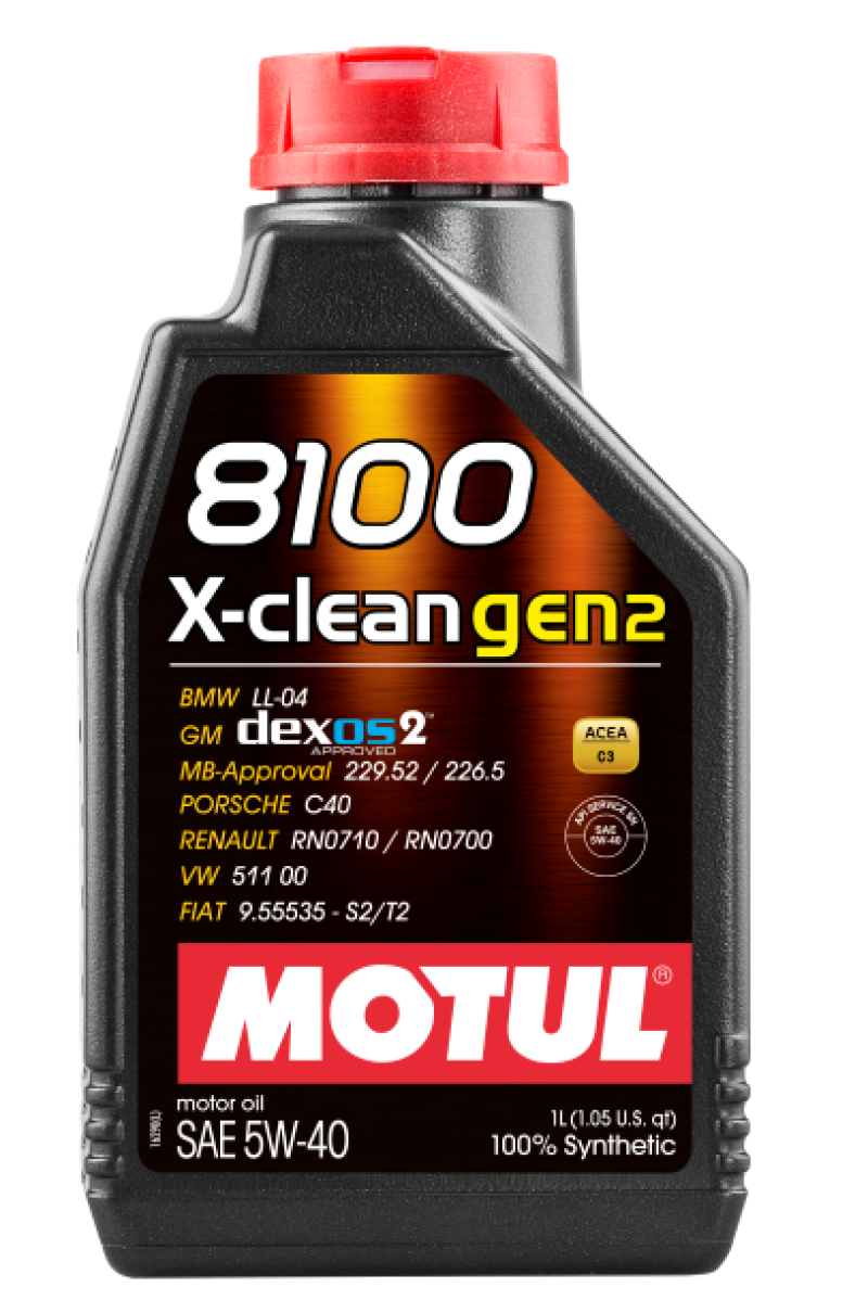 Motul 1L Synthetic Engine Oil 8100 X-CLEAN Gen 2 5W40-thumbmail-1