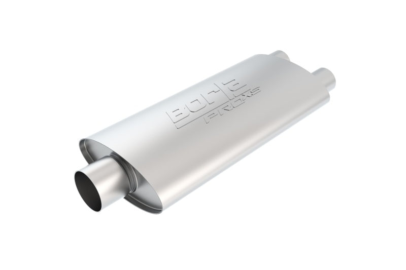 Borla Pro-XS 3in, 2-1/2in, 19in x 9-1/2in x 4in Oval Cen/Dual Turbo XL Muffler-thumbmail-1