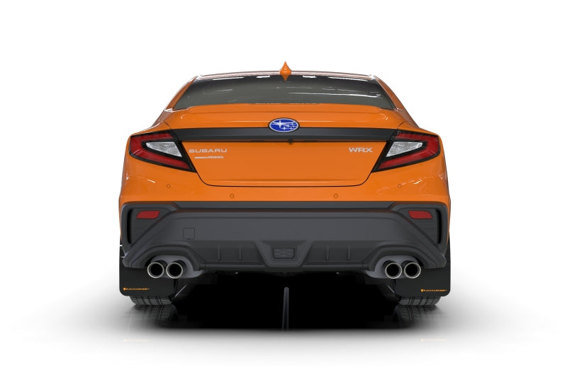 Rally Armor 2022 Subaru WRX Black UR Mud Flap w/ Orange Logo-thumbmail-4