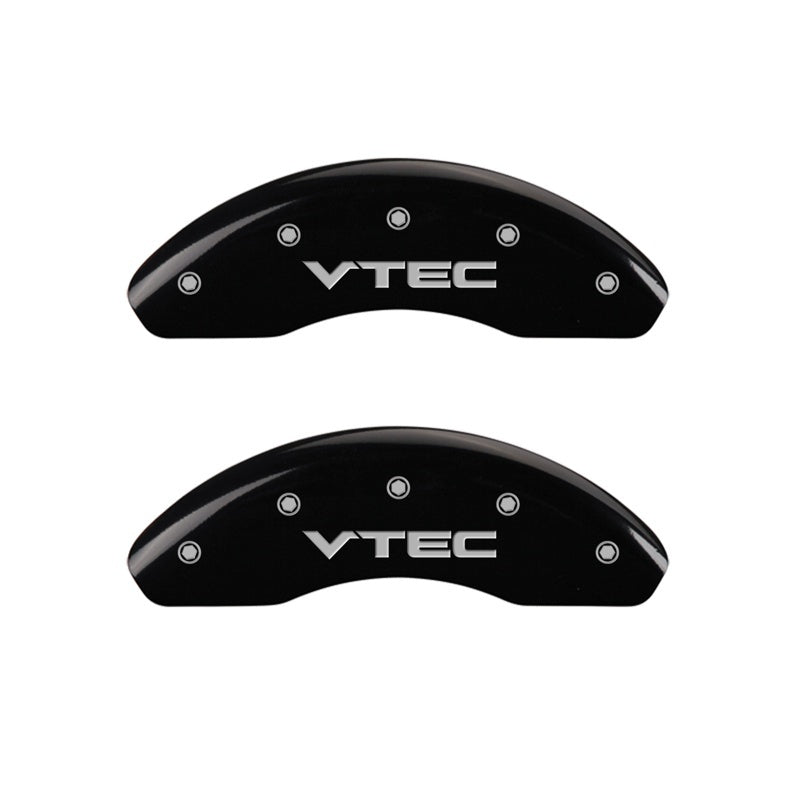 MGP Front set 2 Caliper Covers Engraved Front Vtec Black finish silver ch-thumbmail-2