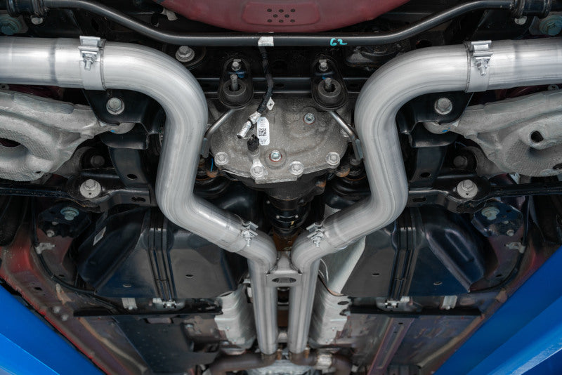MBRP 18-22 Ford Mustang GT 5L T304 SS 3in Cat-Back Dual Rear w/4in Quad Carbon Fiber Tips (Street)-thumbmail-3