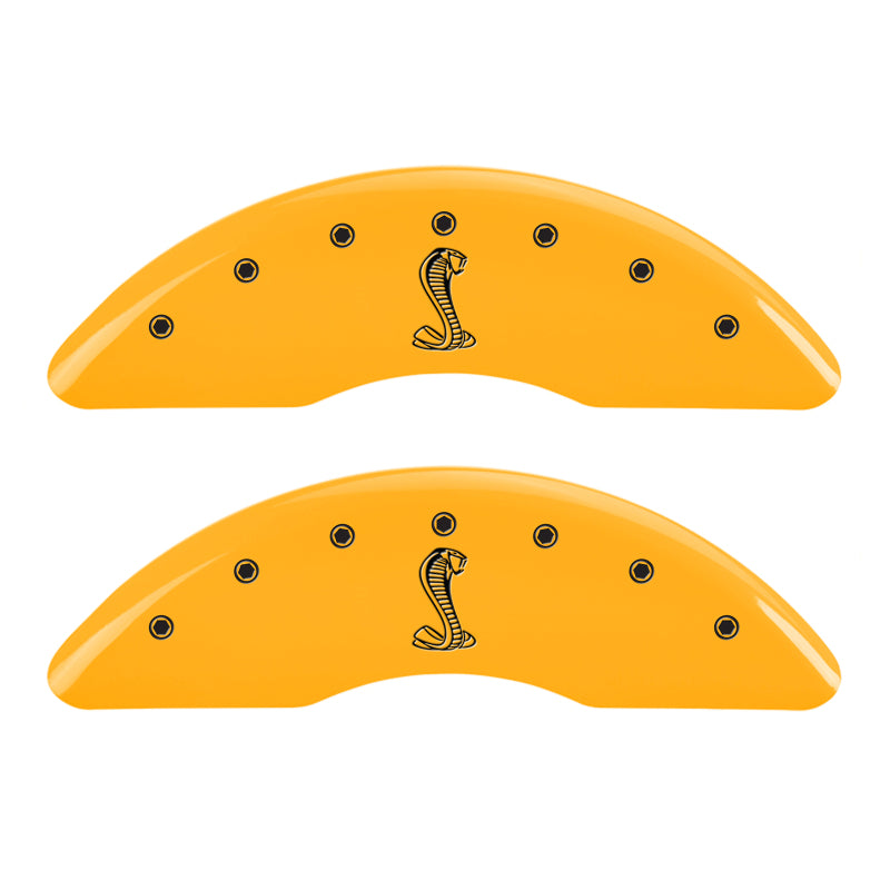 MGP 4 Caliper Covers Engraved Front & Rear Tiffany Snake Yellow finish black ch-thumbmail-3