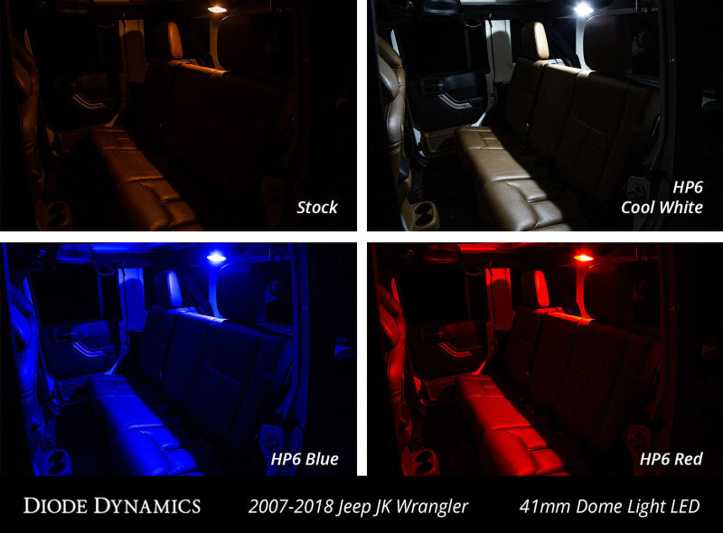 Diode Dynamics Wrangler JK 4dr Interior Kit Stage 1 - Red-thumbmail-6
