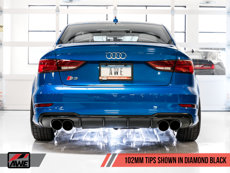 AWE Tuning Audi 8V S3 SwitchPath Exhaust w/Diamond Black Tips 102mm-thumbmail-7
