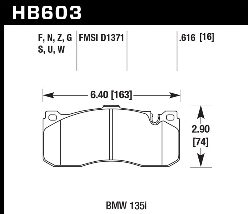 Hawk BMW 135i DTC-70 Race Front Brake Pads-thumbmail-3