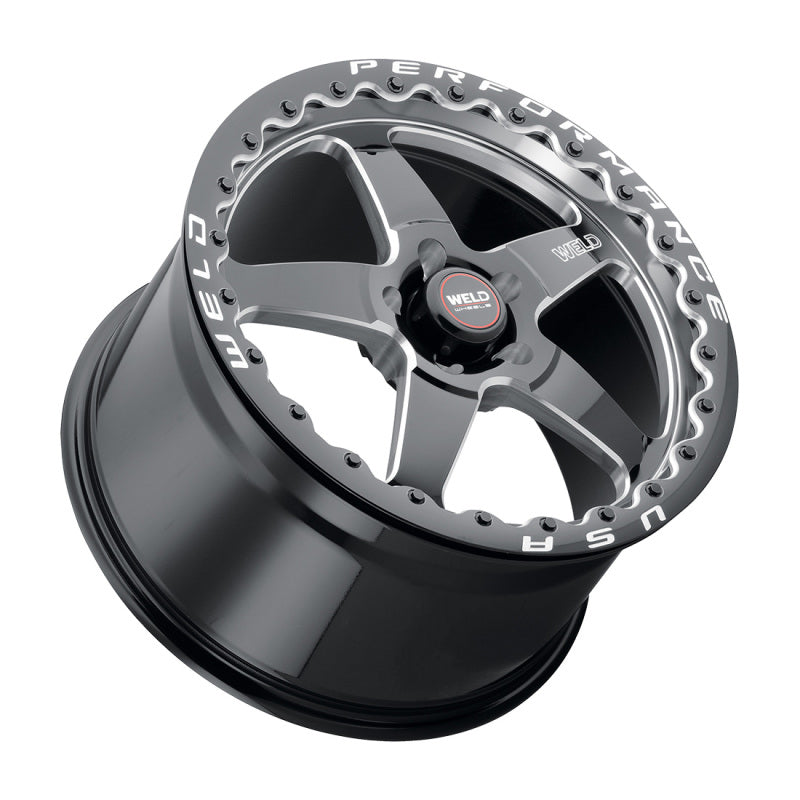 Weld S904 18X12 Ventura Drag Beadlock 5X120.65 ET55 BS8.7 Gloss Black MIL Dia 78.1-thumbmail-1