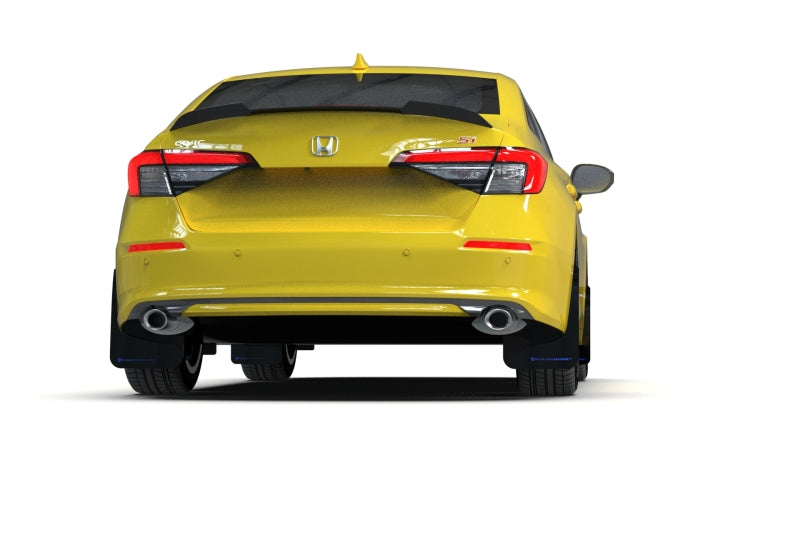 Rally Armor 2022 Honda Civic (Incl. Si/Sport/Touring) Black UR Mud Flap w/ White Logo-thumbmail-8