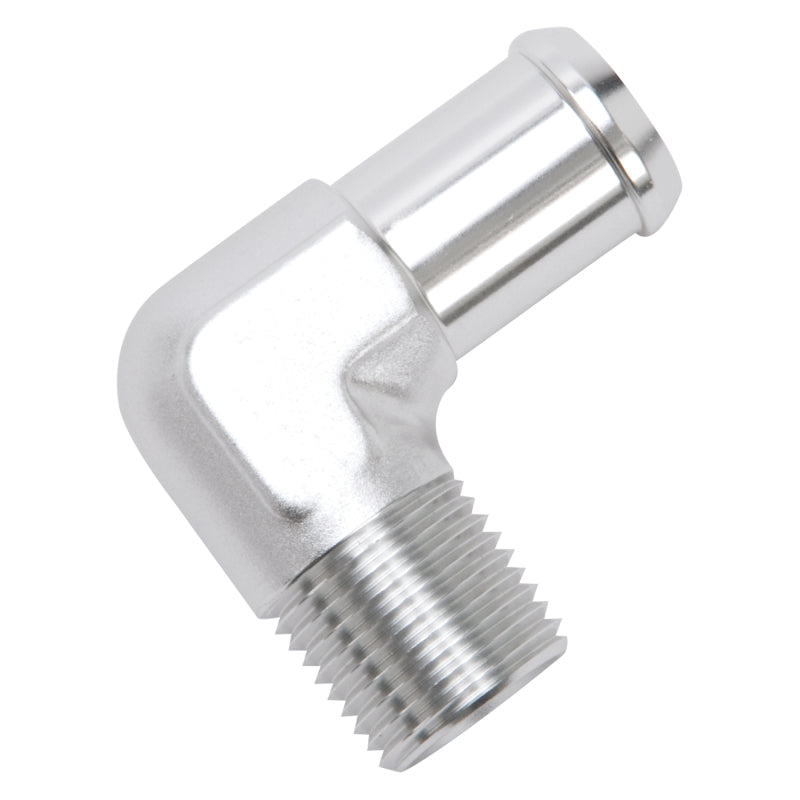 Edelbrock Hose End 90-Deg 1/2In NPT to 3/4In Barb Clear Anodize-thumbmail-8