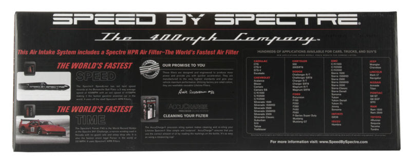 Spectre 10-12 Chevy Camaro V8-6.2L F/I Air Intake Kit - Clear Anodized w/Red Filter-thumbmail-24