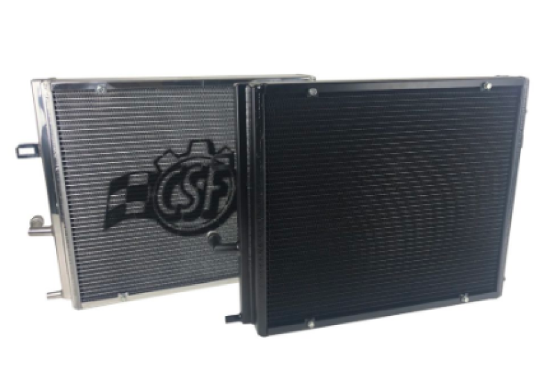 CSF BMW B58/B48 Front Mount Triple-Pass Heat Exchanger w/Rock Guard - Black-thumbmail-7