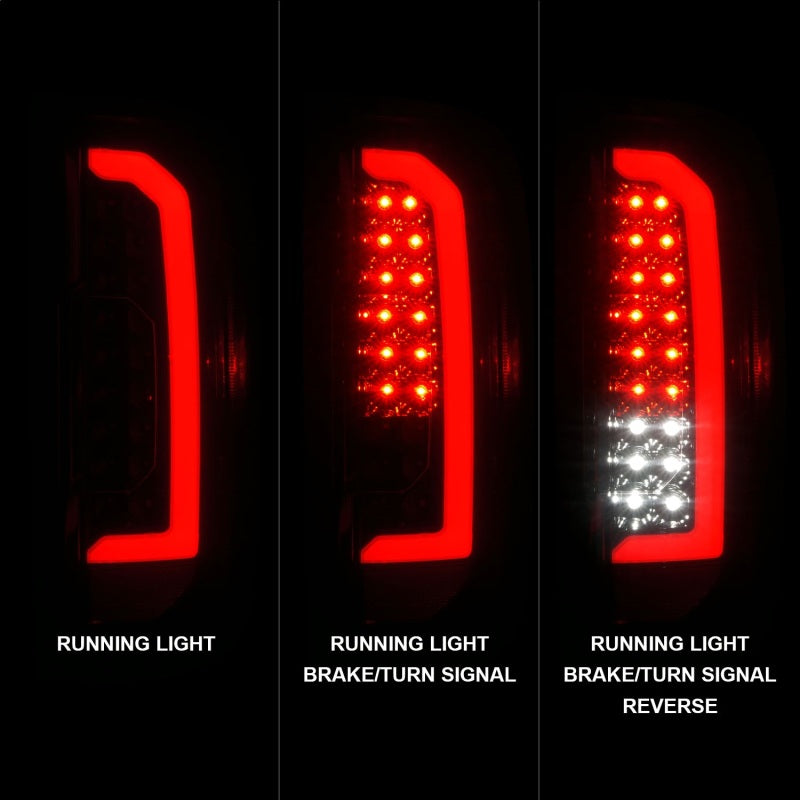 ANZO 15-21 Chevrolet Colorado Full LED Tail Lights w/ Red Lightbar Black Housing Smoke Lens-thumbmail-14