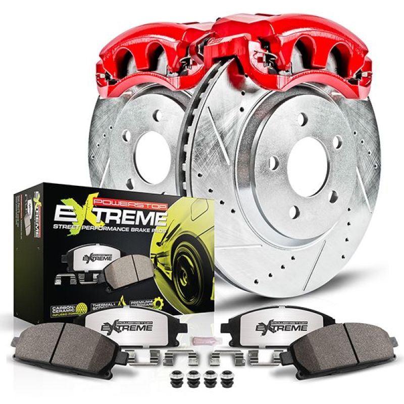 Power Stop 03-04 Infiniti G35 Rear Z26 Street Warrior Brake Kit w/Calipers-thumbmail-1