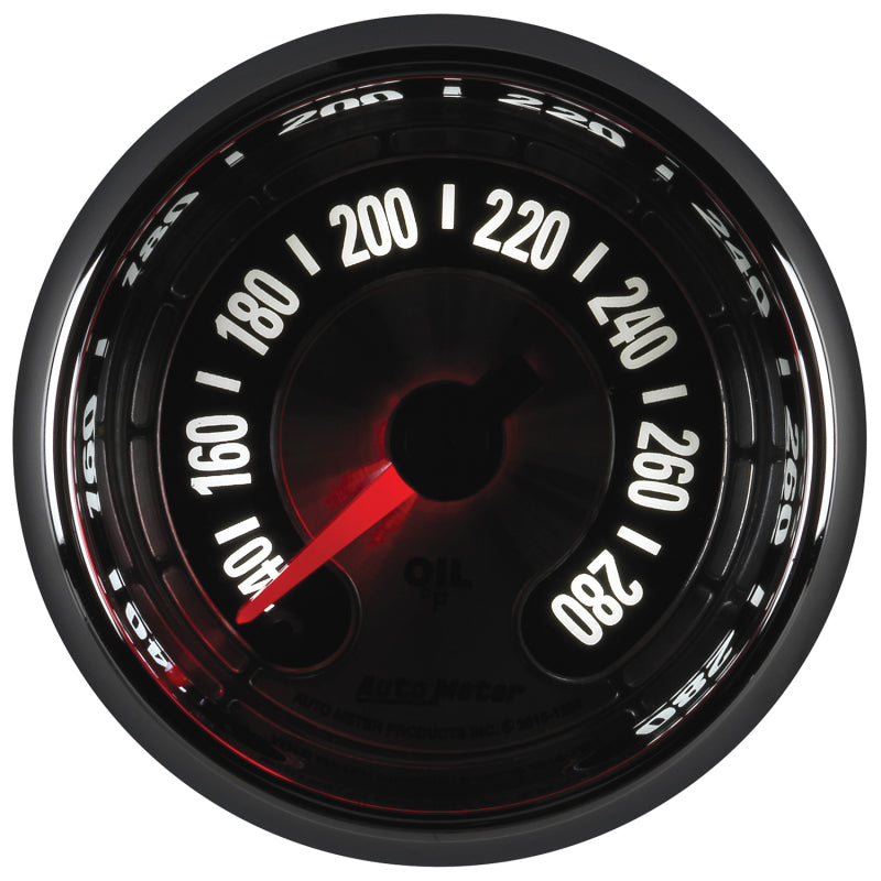 Autometer American Muscle 2-1/16in Full Sweep Electric Digital Stepper 140-280 Deg F Oil Temp Gauge-thumbmail-9