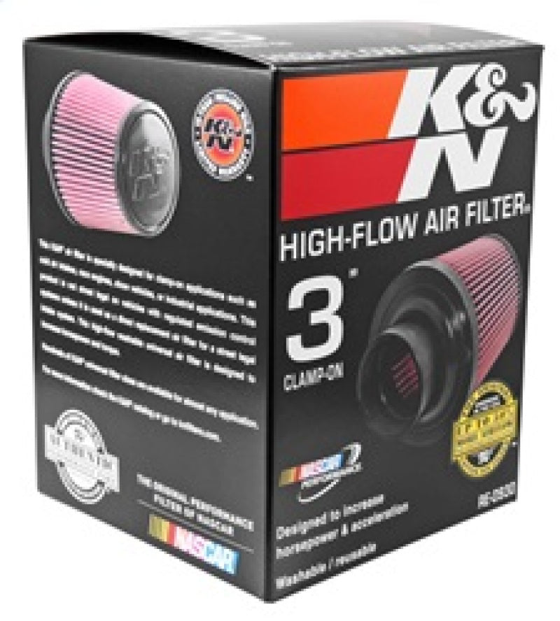 K&N Universal Rubber Filter - Round Tapered 6in Base OD x 3in Flange ID x 6in H-thumbmail-20