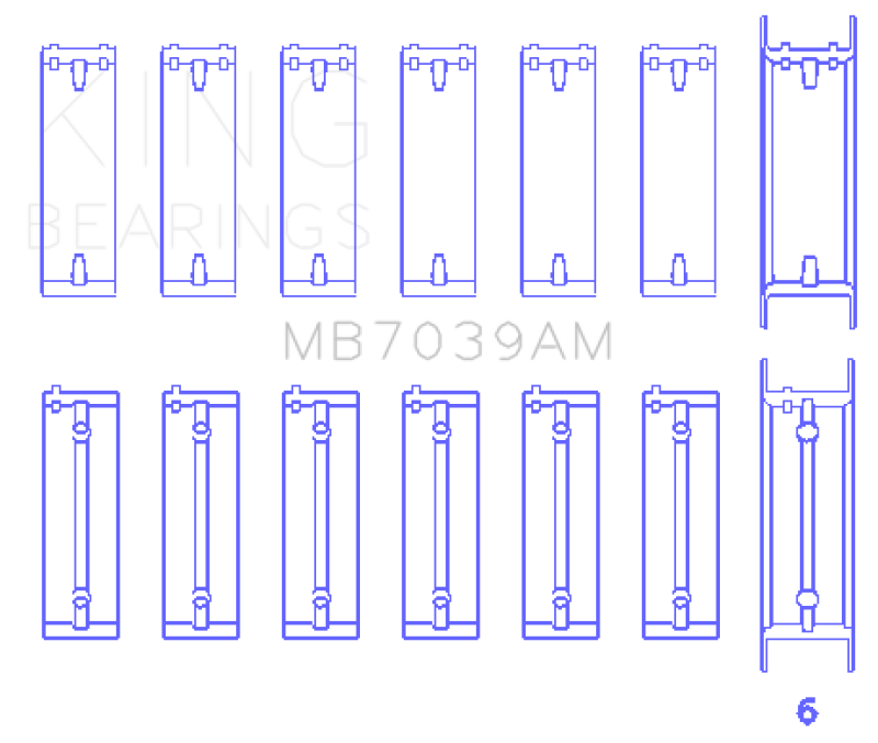 King BMW M51/M57 (Size STD) Main Bearing Set-thumbmail-2