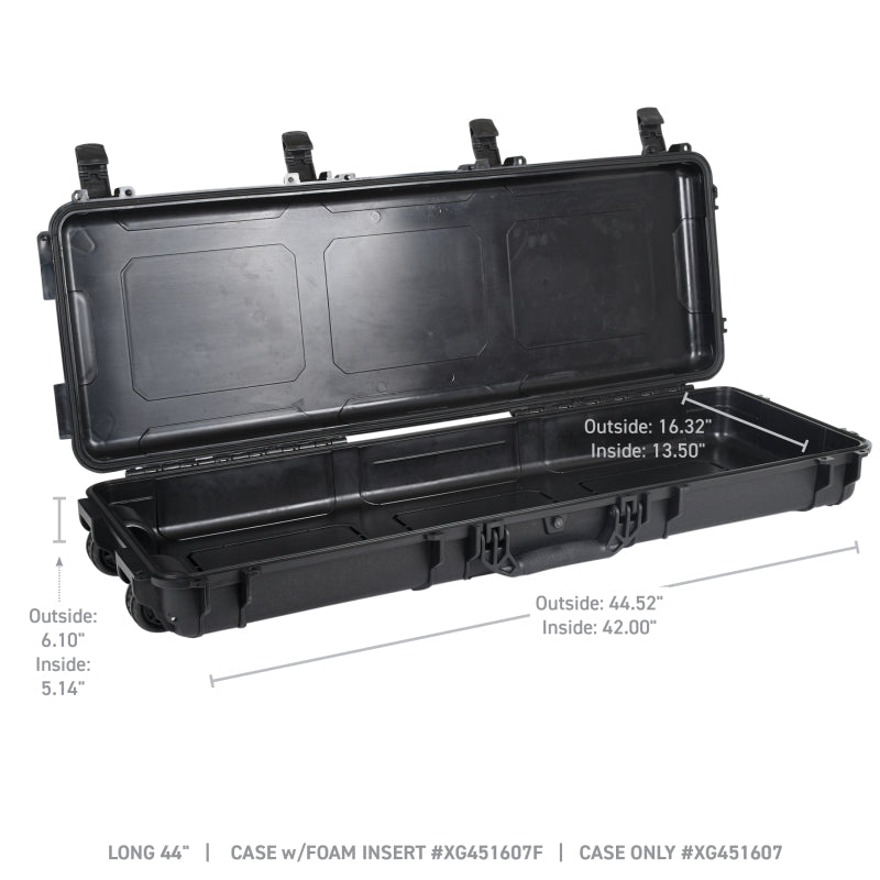 Go Rhino XVenture Gear Hard Case - Long 44in. / Lockable / IP67 / Automatic Air Valve - Tex. Black-thumbmail-14