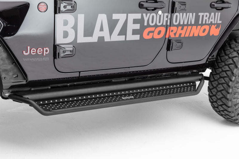 Go Rhino Dominator Extreme D1 Side Steps - Tex Blk - 68in-thumbmail-5