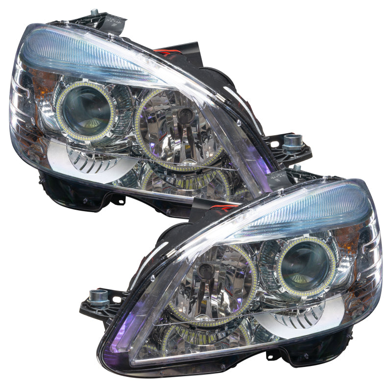Oracle 08-11 Mercedes Benz C-Class Pre-Assembled Headlights - Chrome Housing - White-thumbmail-2