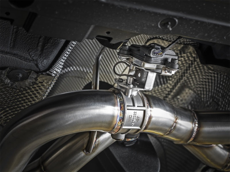 aFe MACH Force-Xp 2-1/2in SS Axle Back Exhaust w/Polished Tips 15+ BMW M3/M4 (F80/F82) L6 3.0L (tt)-thumbmail-2