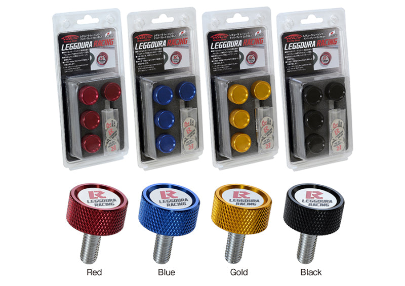 Project Kics Leggdura Racing Number Plate Lock Bolt Set - Gold-thumbmail-1
