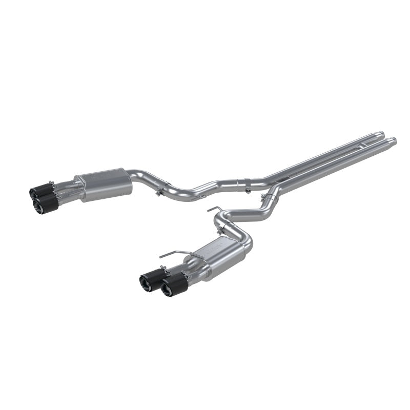 MBRP 18-22 Ford Mustang GT 5L T304 SS 3in Cat-Back Dual Rear w/4in Quad Carbon Fiber Tips (Street)-thumbmail-1