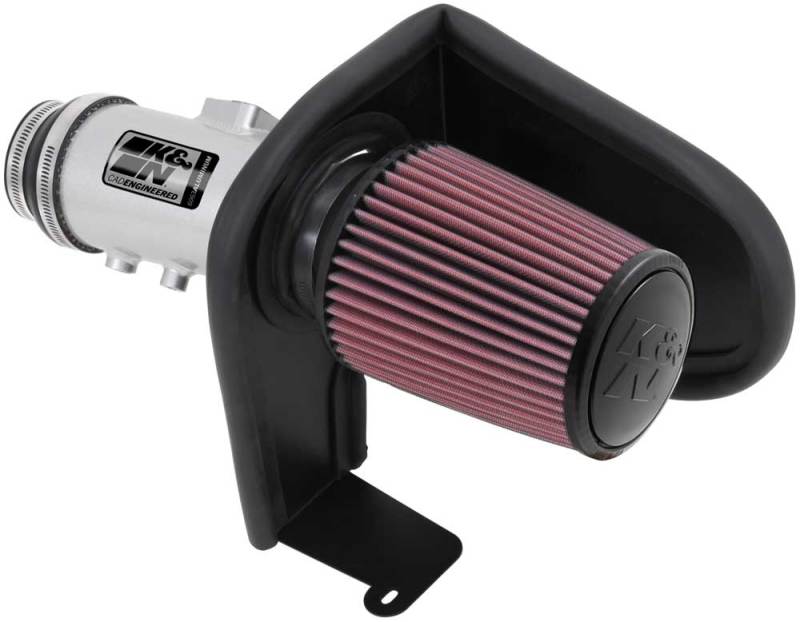 K&N 13-14 Honda Accord 3.5L V6 69 Series Typhoon Air Intake System - Silver Cold Air Intake Kit-thumbmail-2