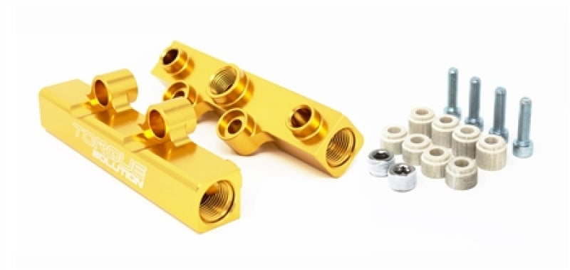 Torque Solution Top Feed Fuel Rails: 02-14 Subaru WRX / 07-18 STI - Gold-thumbmail-1
