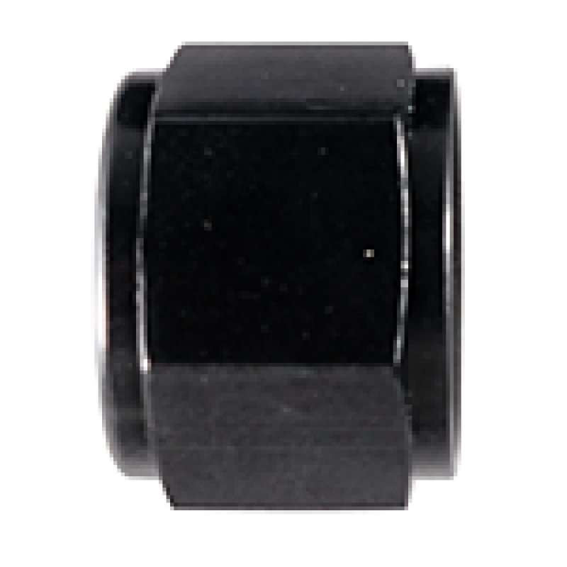 Fragola -6AN Aluminum Flare Cap - Black-thumbmail-1