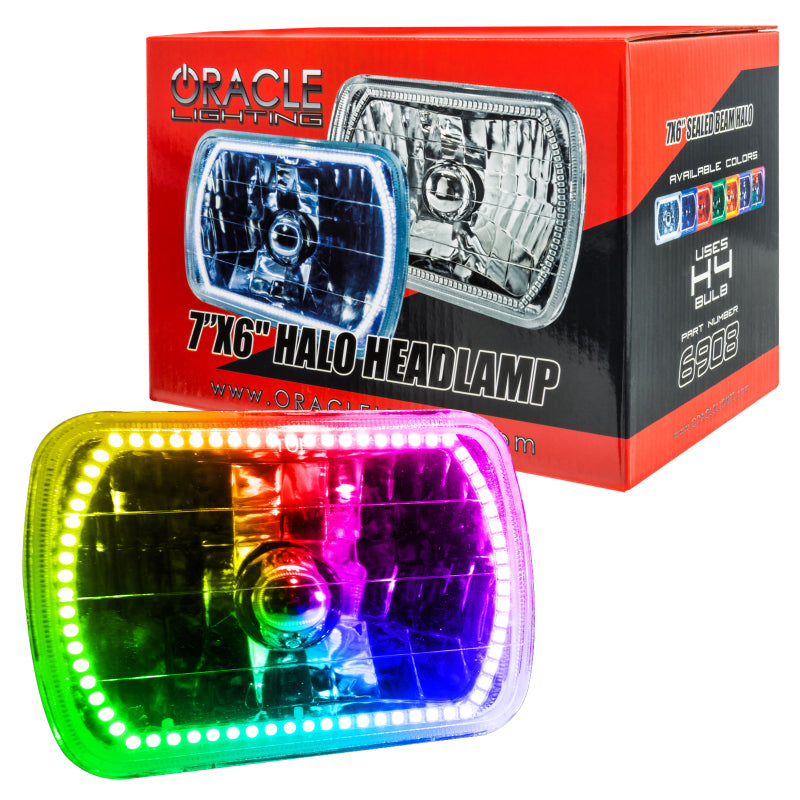 Oracle Pre-Installed Lights 7x6 IN. Sealed Beam - ColorSHIFT Halo-thumbmail-3