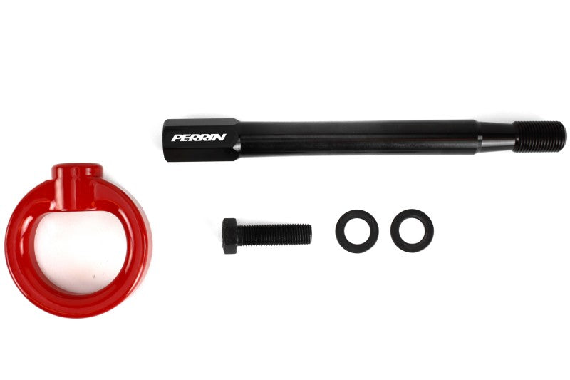 Perrin 08-14 Subaru WRX/STI Tow Hook Kit (Front) - Red-thumbmail-5