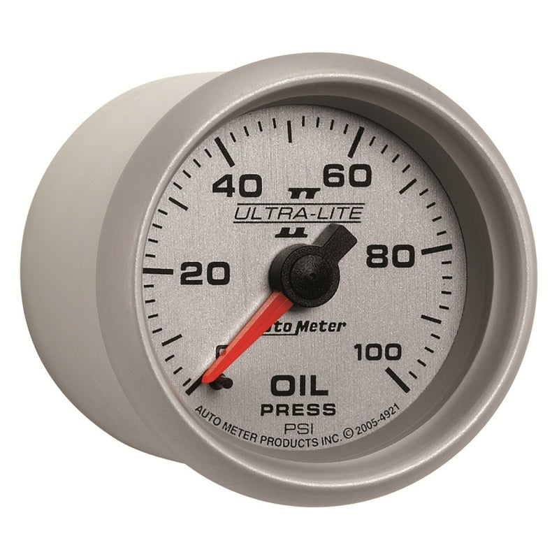 Autometer Ultra-Lite II 52mm 0-100 PSI Mechanical Oil Pressure Gauge-thumbmail-4